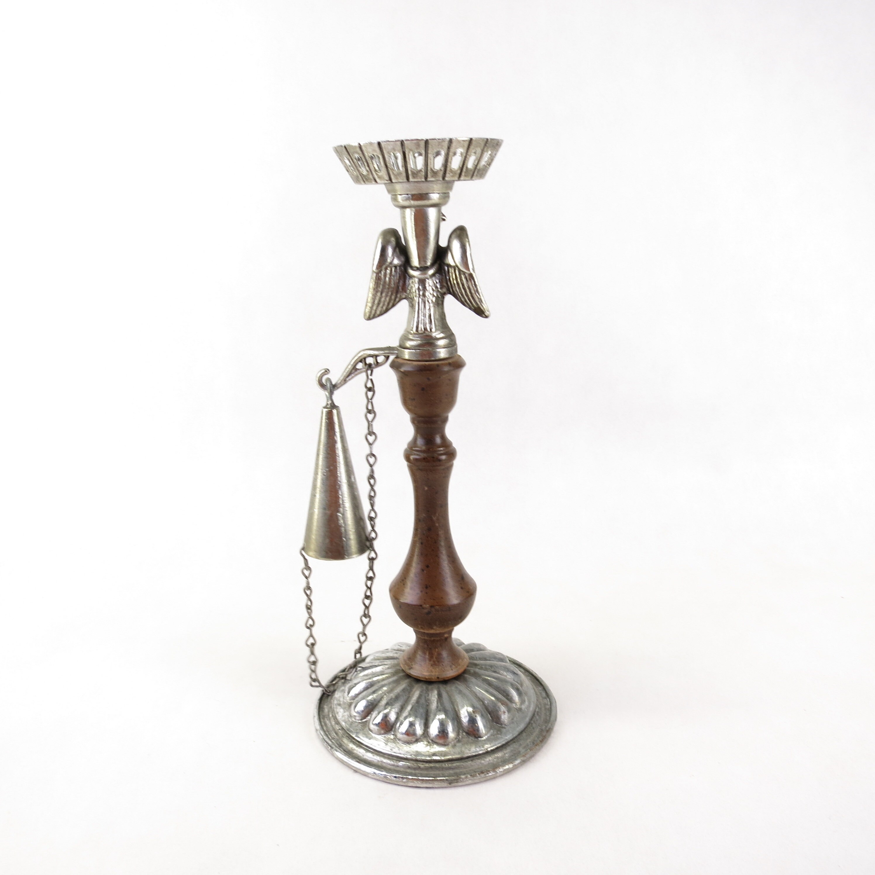 Dilly Vintage American Eagle Candle Holder with Attached Snuffer