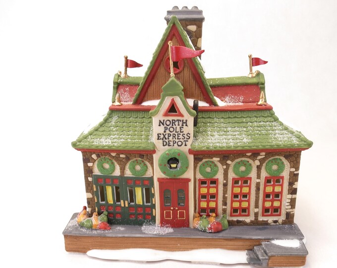 Vintage Department 56 Village North Pole Express Depot 56278
