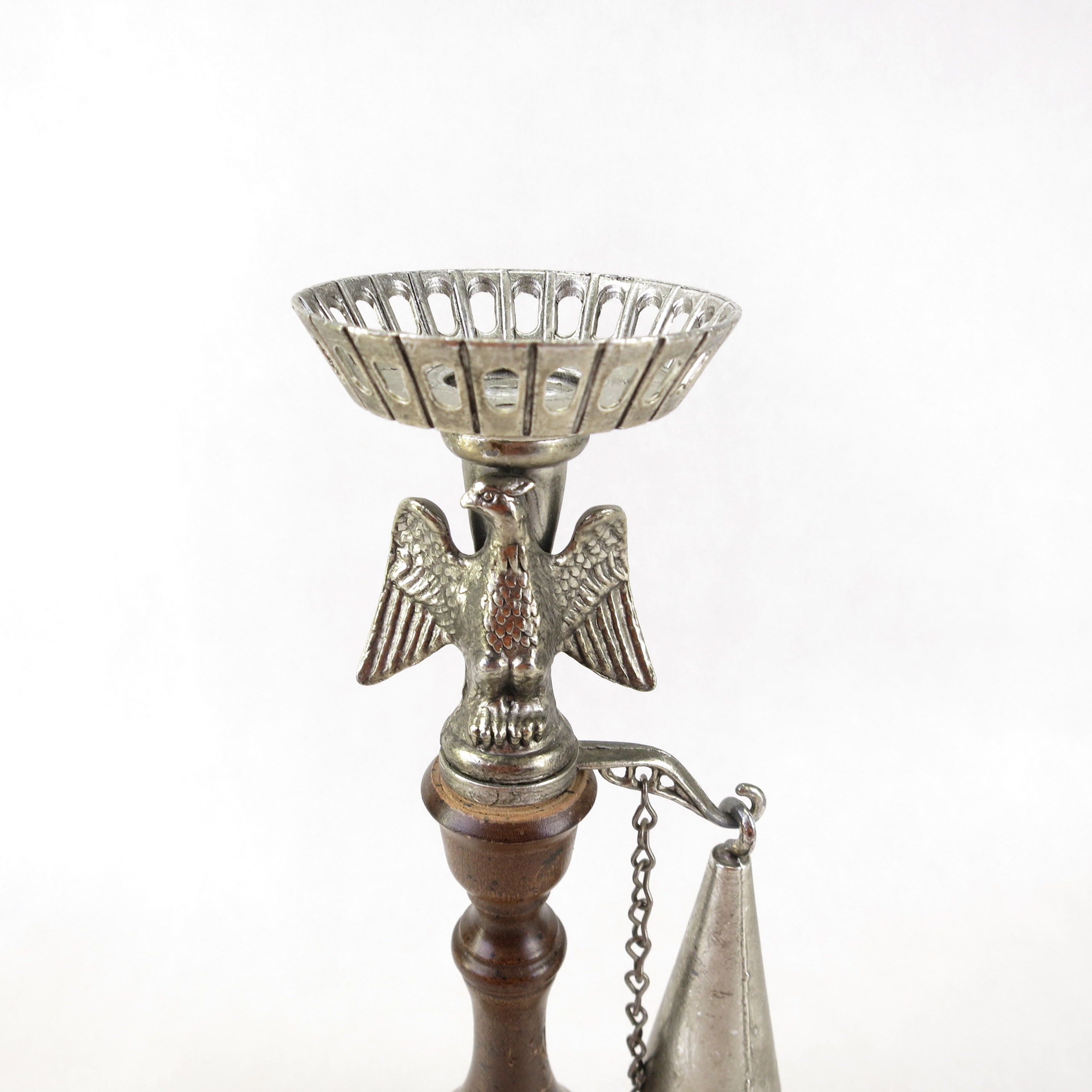Dilly Vintage American Eagle Candle Holder with Attached Snuffer