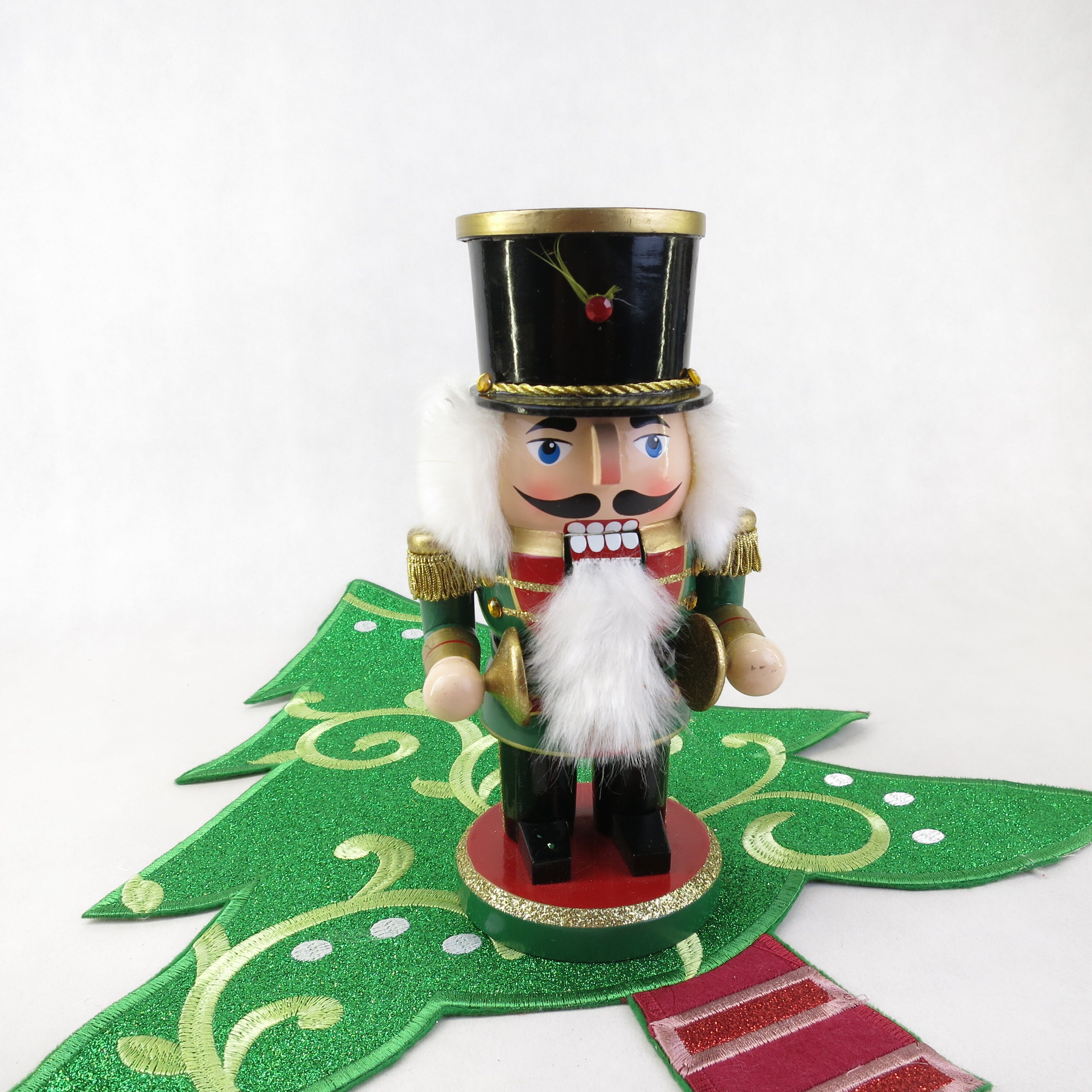 Nutcracker Lord & Taylor Wooden Hand Painted 8.25 with Symbols Nutcracker