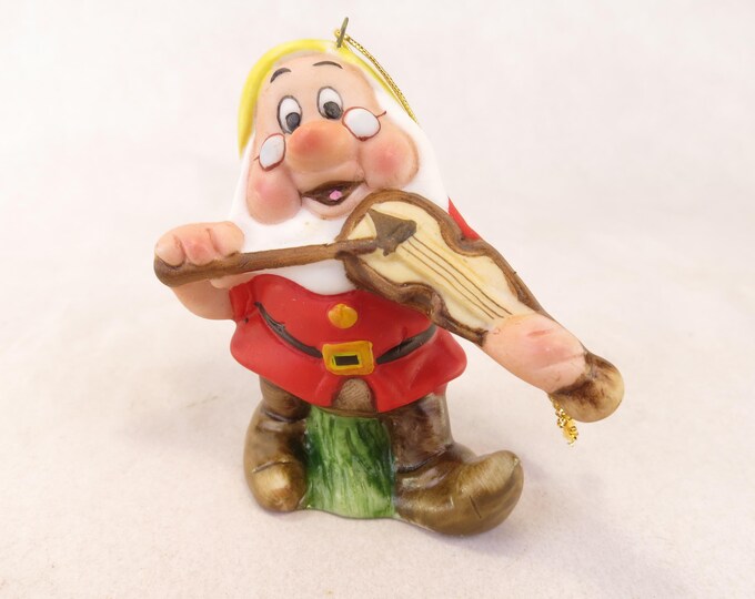 Disney Schmid Docl Playing Fiddle Porcelain Ornament