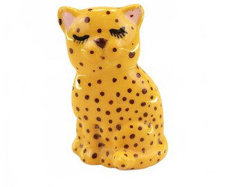 Vintage 1986 Ceramic Cheetah 2.5" Figurine