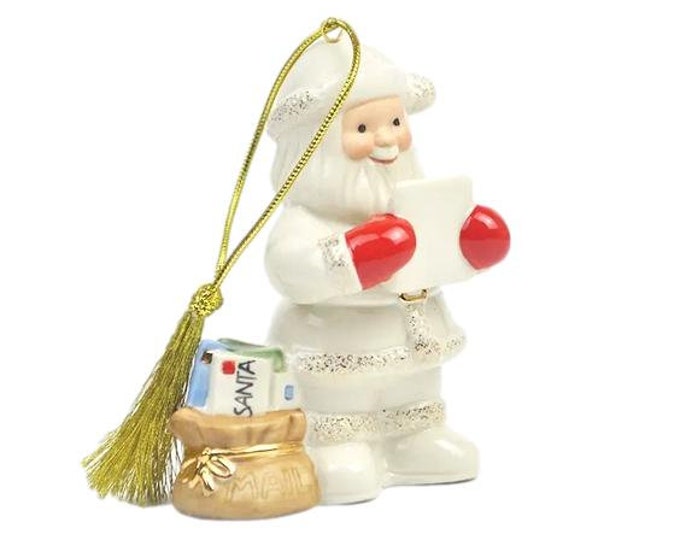 Letters to Santa Porcelain 4" Annual Santa Ornament by Lenox