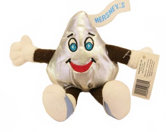 Vintage 1997 Hershey Kiss Finger Puppet Chocolate Candy Plush Stuffed