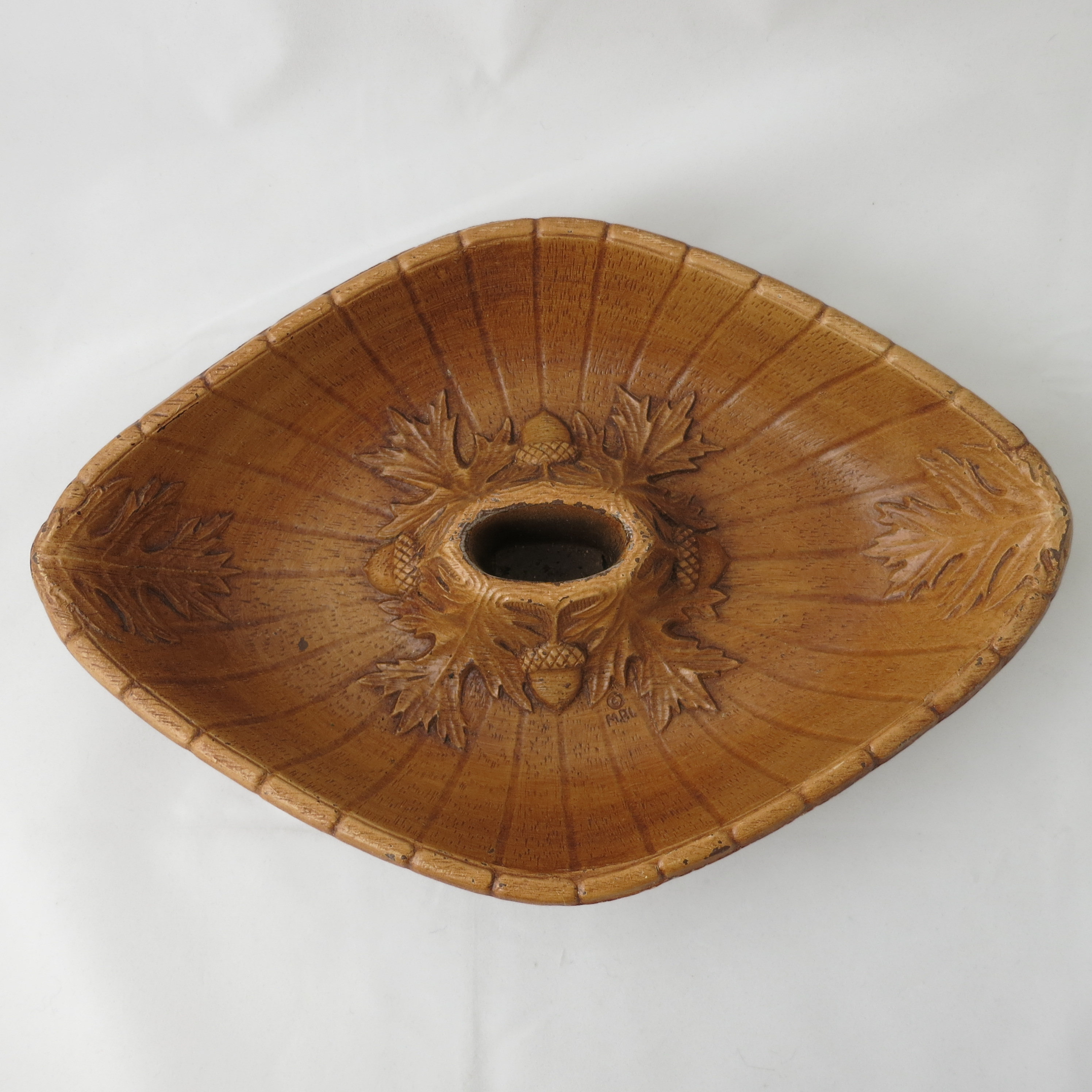 Vintage Nut Bowl Multi Products, Inc. Leaves WoodLook