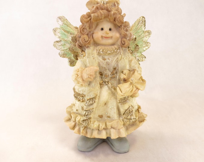 Vintage Angel with Candy Cane 5.5" Tall