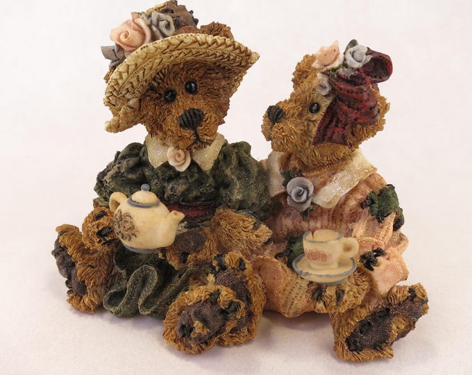 Boyds Bears Emma and Bailey Afternoon Tea Figurine #2277 Issued 1995