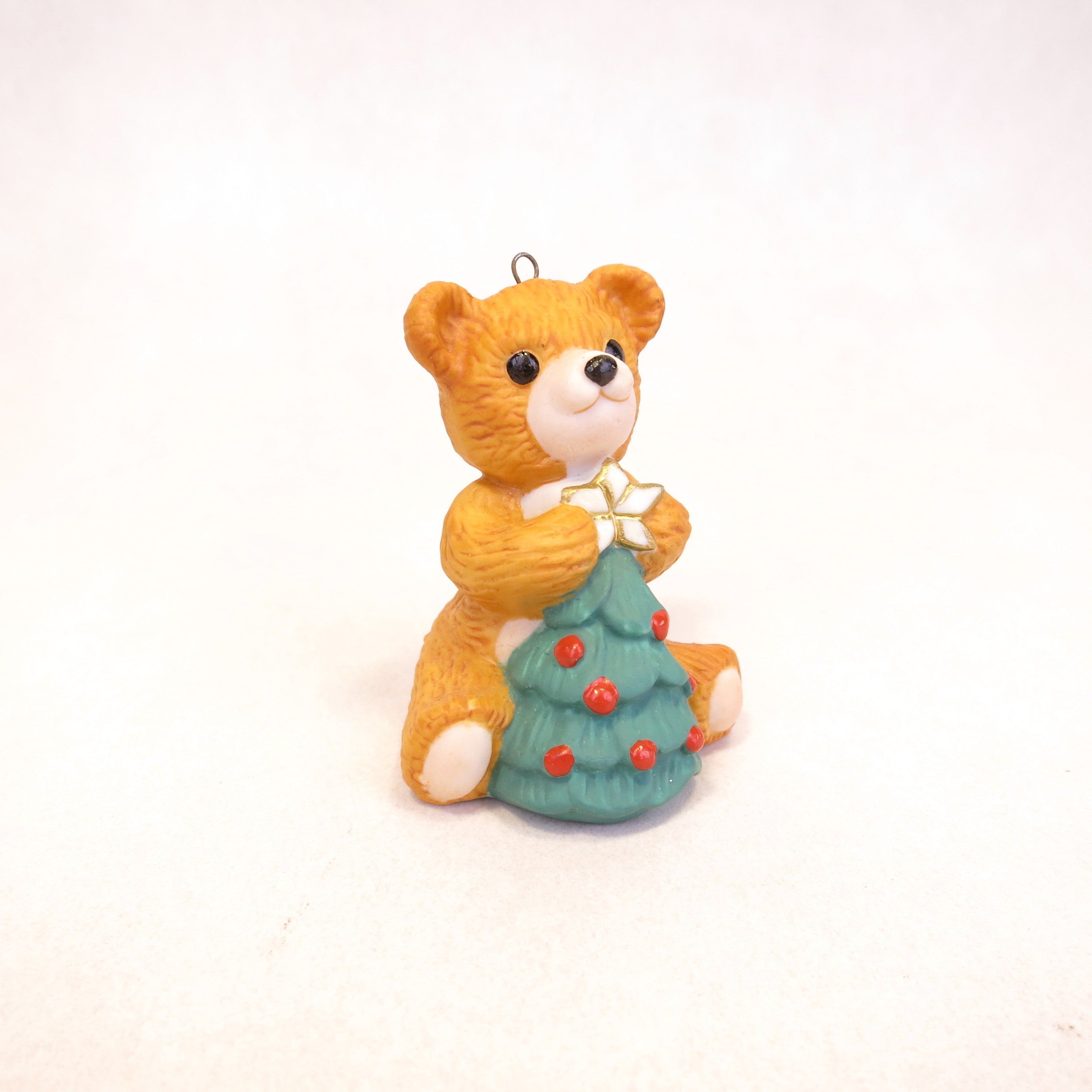 Hallmark Ornament 1990 Cinnamon Bear Series 8 Bear Holding Christmas Tree