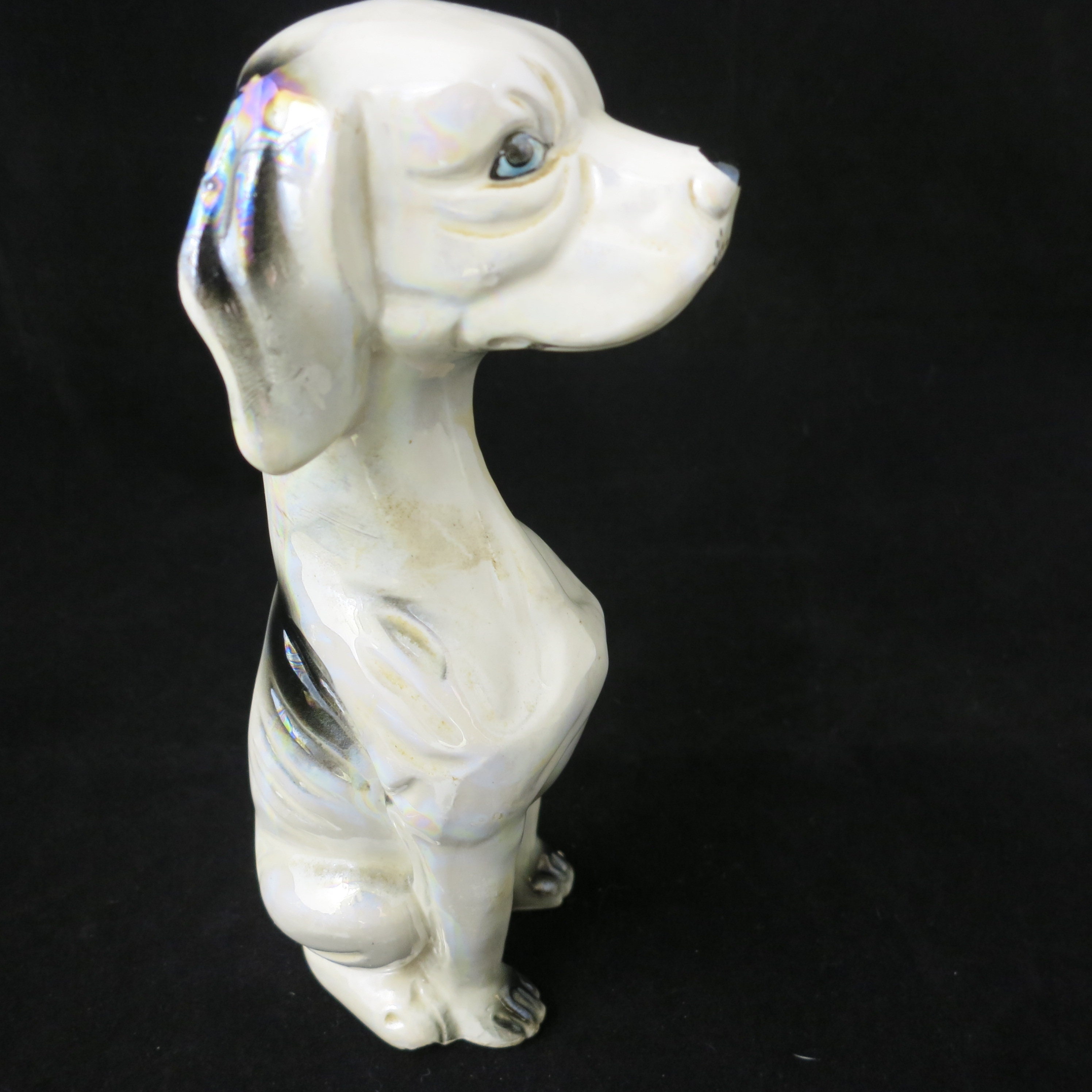 Vintage Ceramic Large Dog Figurine Statue Kitch