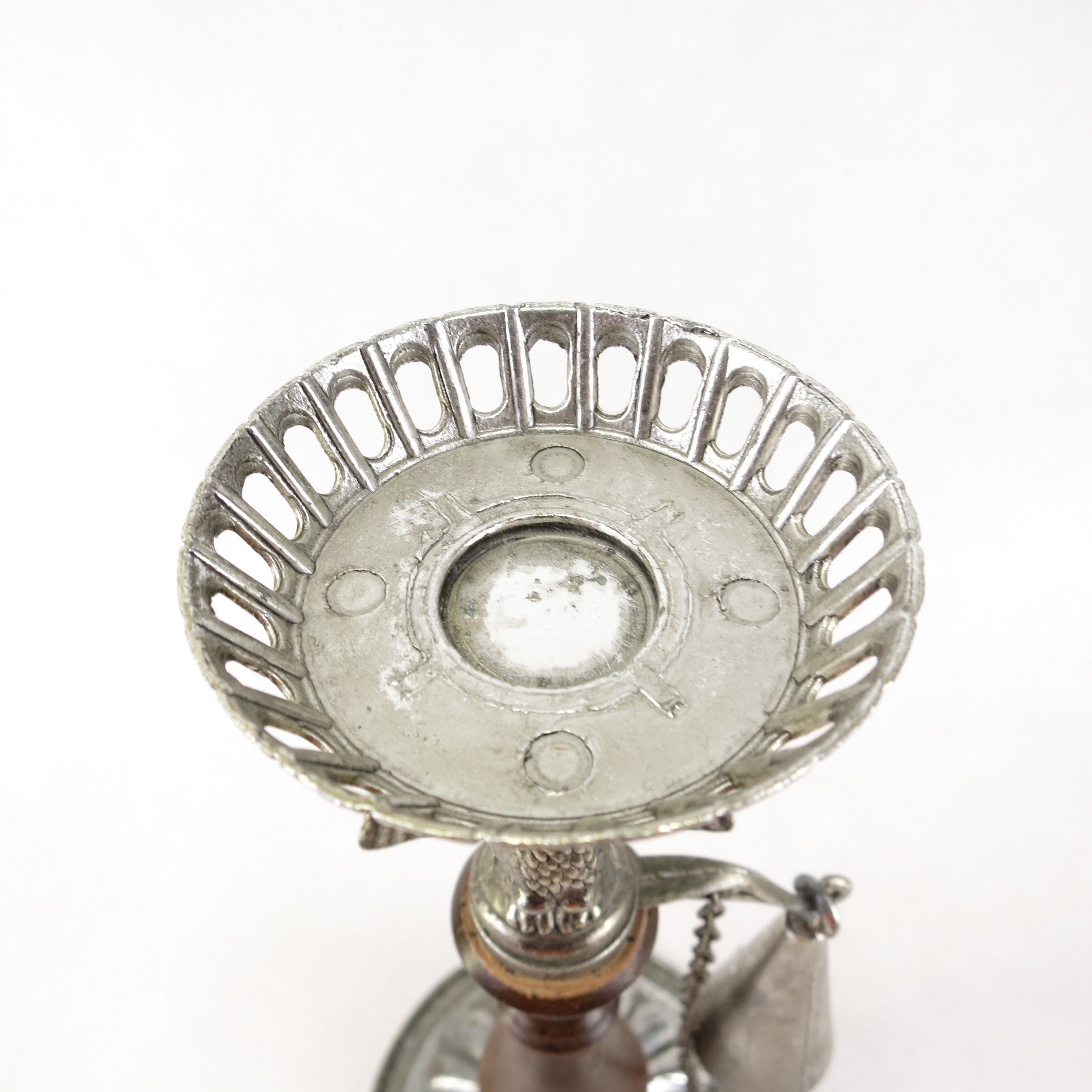 Dilly Vintage American Eagle Candle Holder with Attached Snuffer