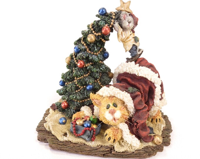 Boyds Bear Purrstone Mrs Claws Topper Hang In There Christmas Figurine 371015