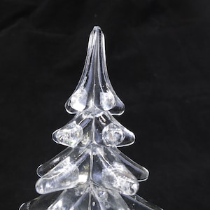 Vintage Molded Glass Christmas Tree Clear Art Glass Christmas - Etsy