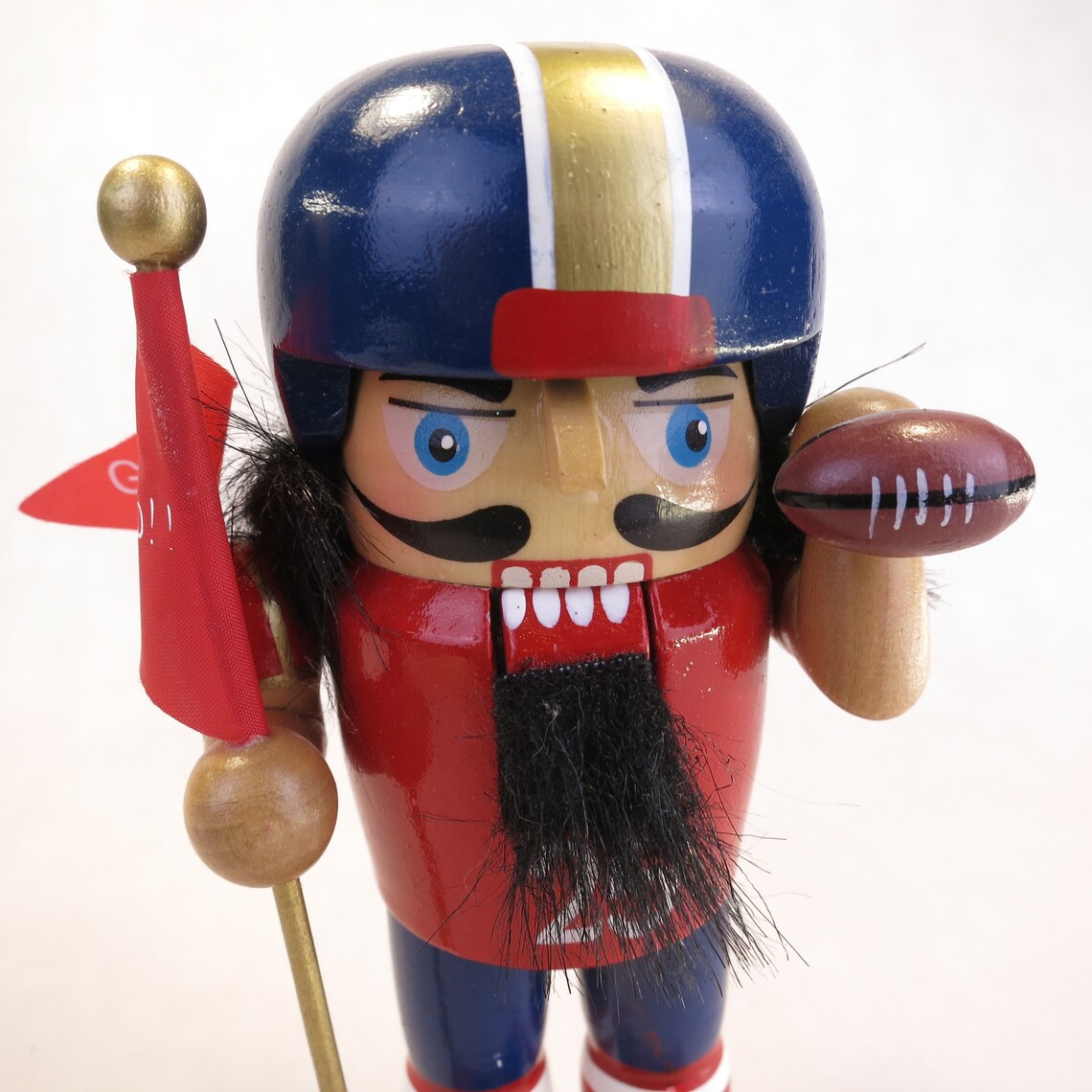 Nutcracker Football Player Wooden Hand Painted 6.5 with Etsy