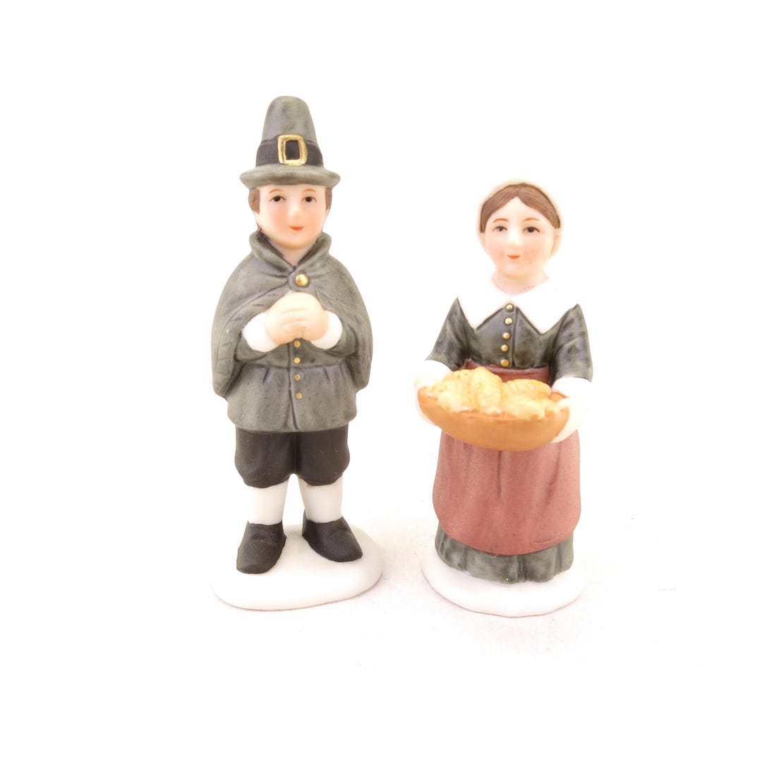 Vintage Lefton Colonial Village Pilgrims Figure 00662 From 1992 Etsy