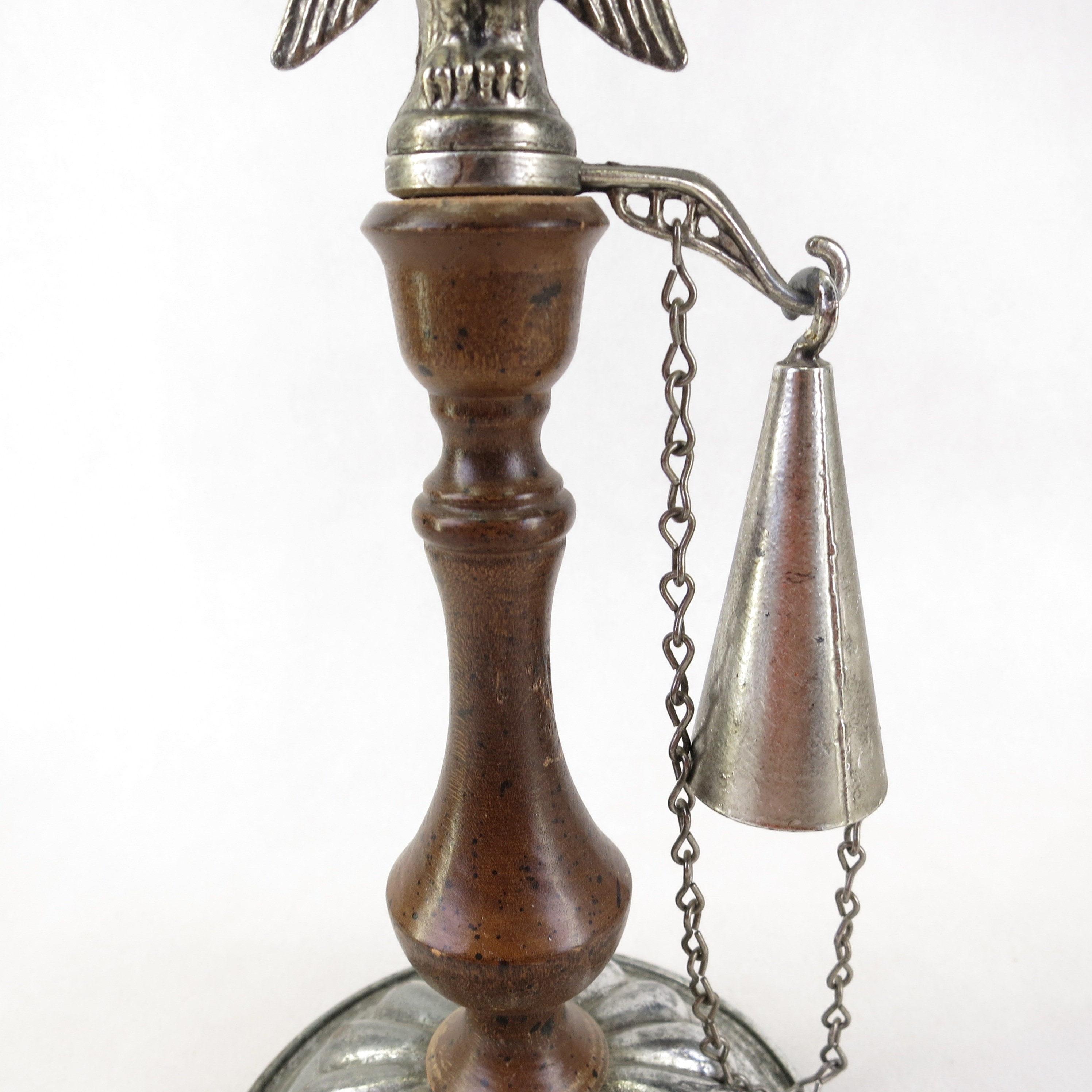 Dilly Vintage American Eagle Candle Holder with Attached Snuffer