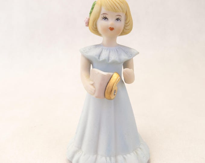 Enesco Growing Up Collection, Age 6 Birthday Girl Blonde Figurine