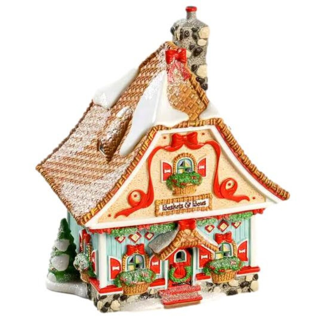 Dept 56 Baskets and Bows 808925 North Pole Series Lighted Village House