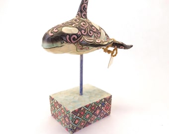 Jim Shore Enesco V4004743 Majestic Flight Killer Whale Orca Figurine