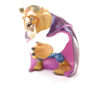 Disney Beast Piggy bank Vinyl Coin Bank Beauty and the Beast Collectible item 7&quot;