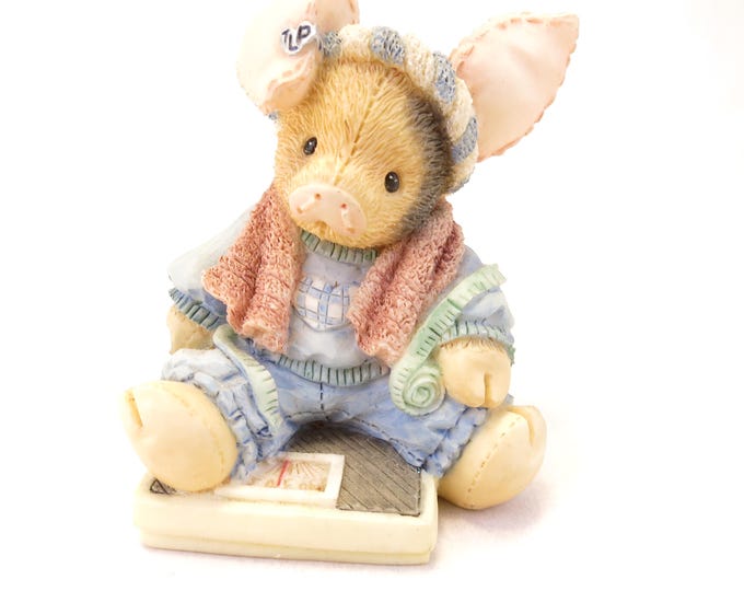 Enesco This Little Piggy "This Little Piggy Had None" Mary Rhyner #124559 Vintage 1994
