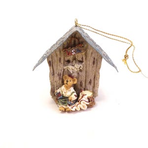 Boyds Bears The Boydsenbeary Patch Betsey Mini Birdhouse Christmas Ornament NIB
