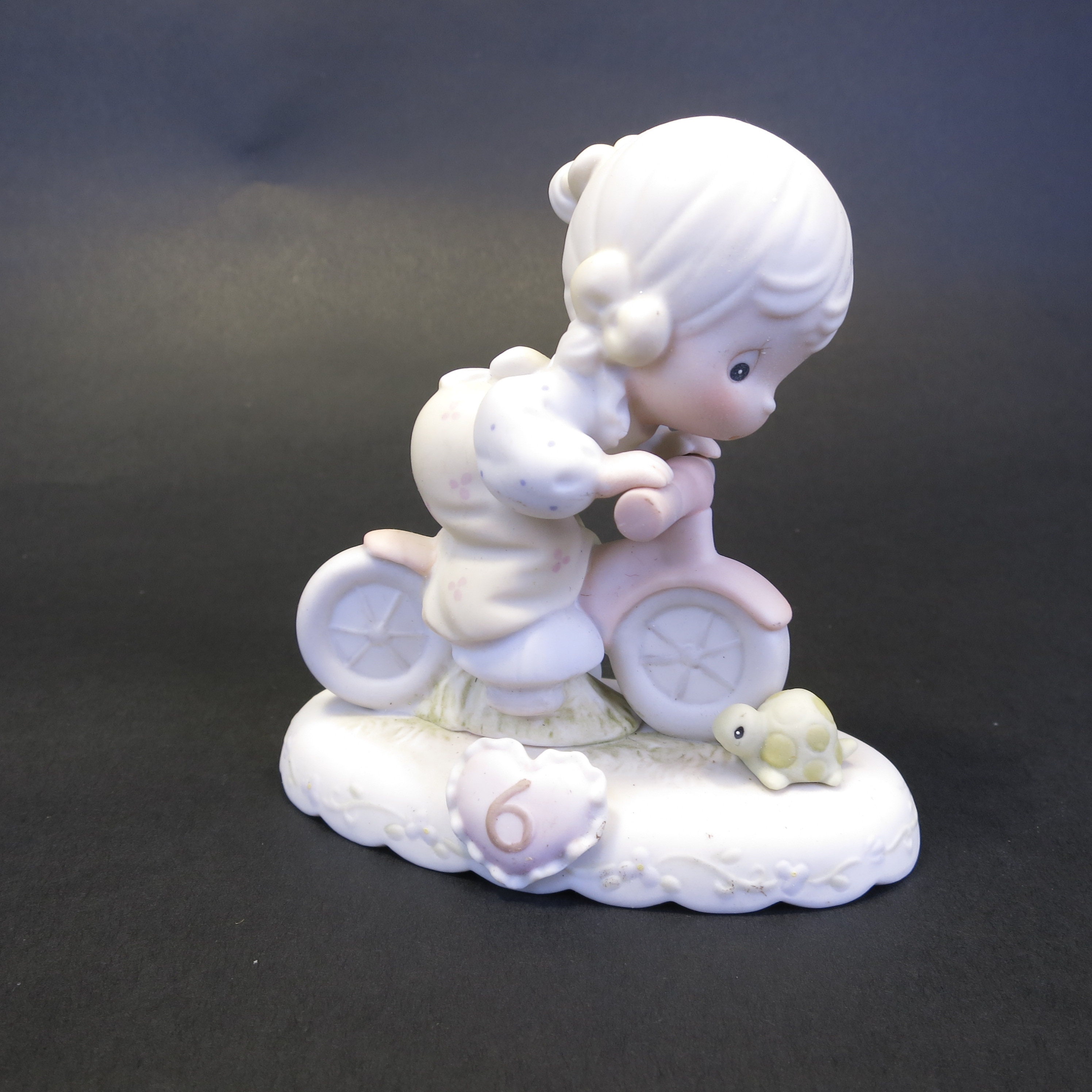 Precious Moment Figurine 1998 Growing In Grace Age 6 Girl On Bicycle precious-moment-figurine-1998-growing-in-grace-age-6-girl-on-bicycle