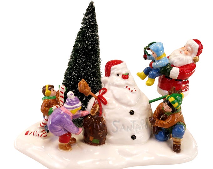 Department 56 Snow Village Santa Comes To Town 1998 Vintage With Box