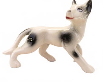Vintage Handcrafted Ceramic Dog Figurine Collectible Japan