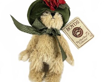 Boyds Bear Scarlett Q Bearington Mohair Jointed Plush Teddy Bear LE