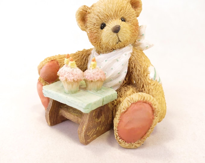 Cherished Teddies Three Cheers for You - 911313 Age 3 Bear Figurine 1992