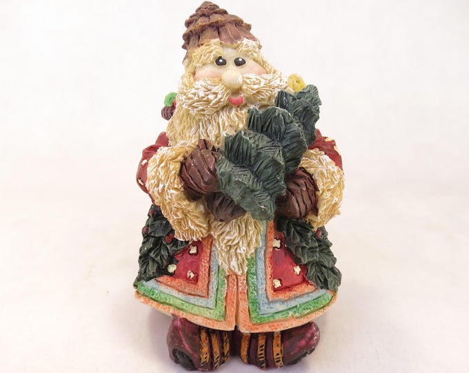 Vintage Santa Claus in Mandarin Style Robe 4" Christmas Decor