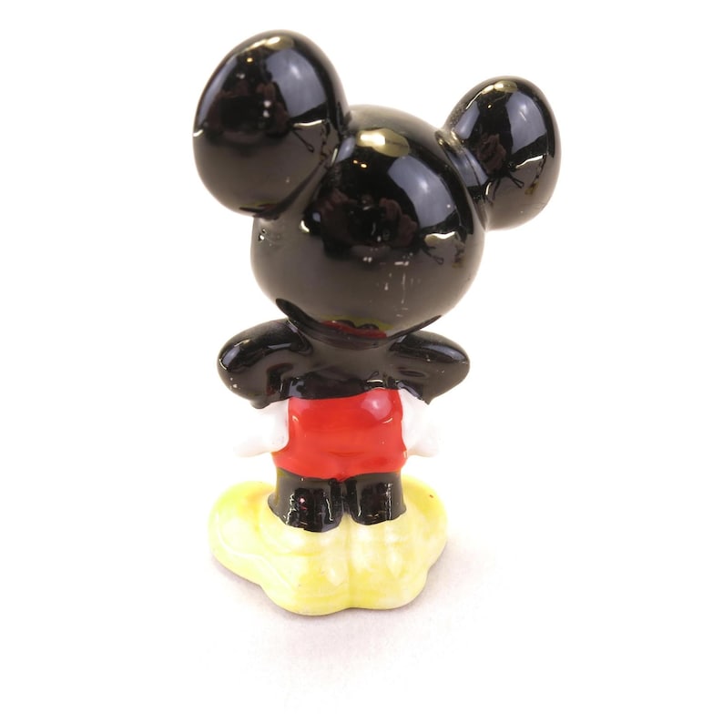 Classic Vintage Walt Disney Porcelain Mickey Mouse 2.75" Figurine Disneyland Tag imagem 2