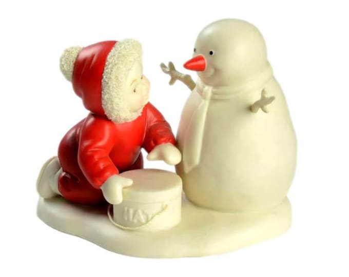 Snowbabies "You Should Wear A Hat" with Snowman Department 56 Item #67505