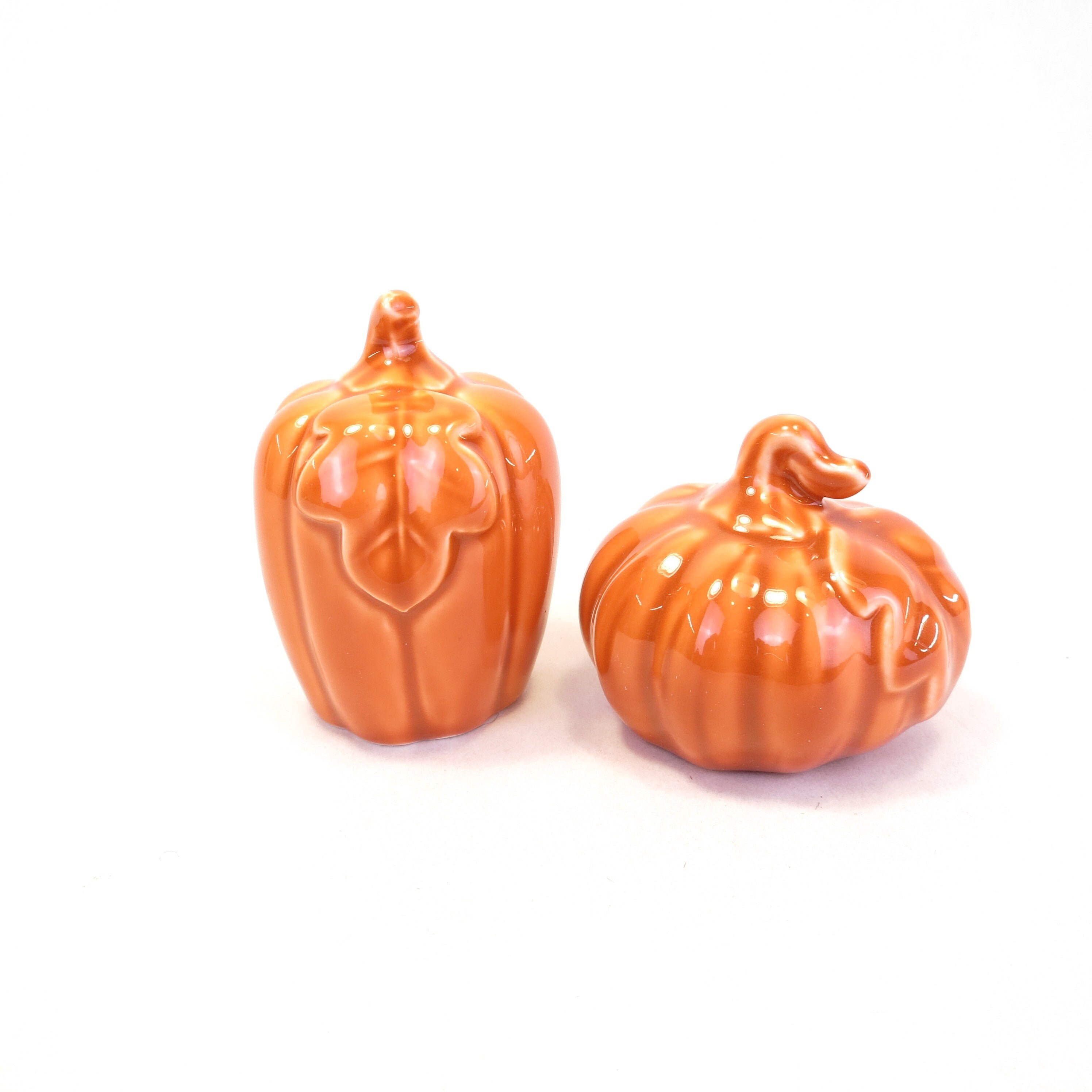 VintageHallmark Pumpkin Themed Salt & Pepper Shakers Fall Colors