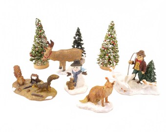 Miscellaneous Village Accessories and Figures Set of 8