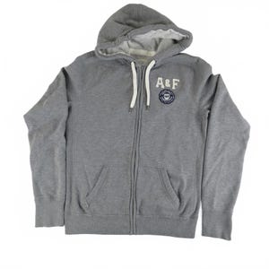 Abercrombie & Fitch Gray Zip-Up Hoodie Sweatshirt Women's L