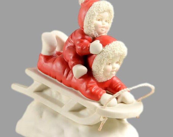 Snowbabies "Look Out Below" with Sled Department 56 Item #67504