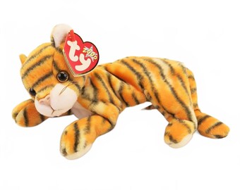 Vintage 2000 Ty Beanie Baby "India" the Bengal Tiger 7" NWT