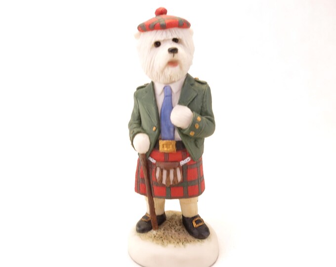 Robert Harrop Country Companions West Highland Terrier Traditional Scottish Kilt 5"