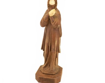 9" Hand Carved Cherry Wood The Nuremberg Madonna from Germany