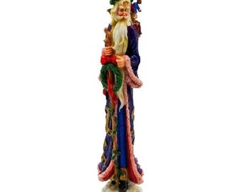 Vintage Wreath Bearer Santa 12.75" Pencil Santa Collection by Lenox