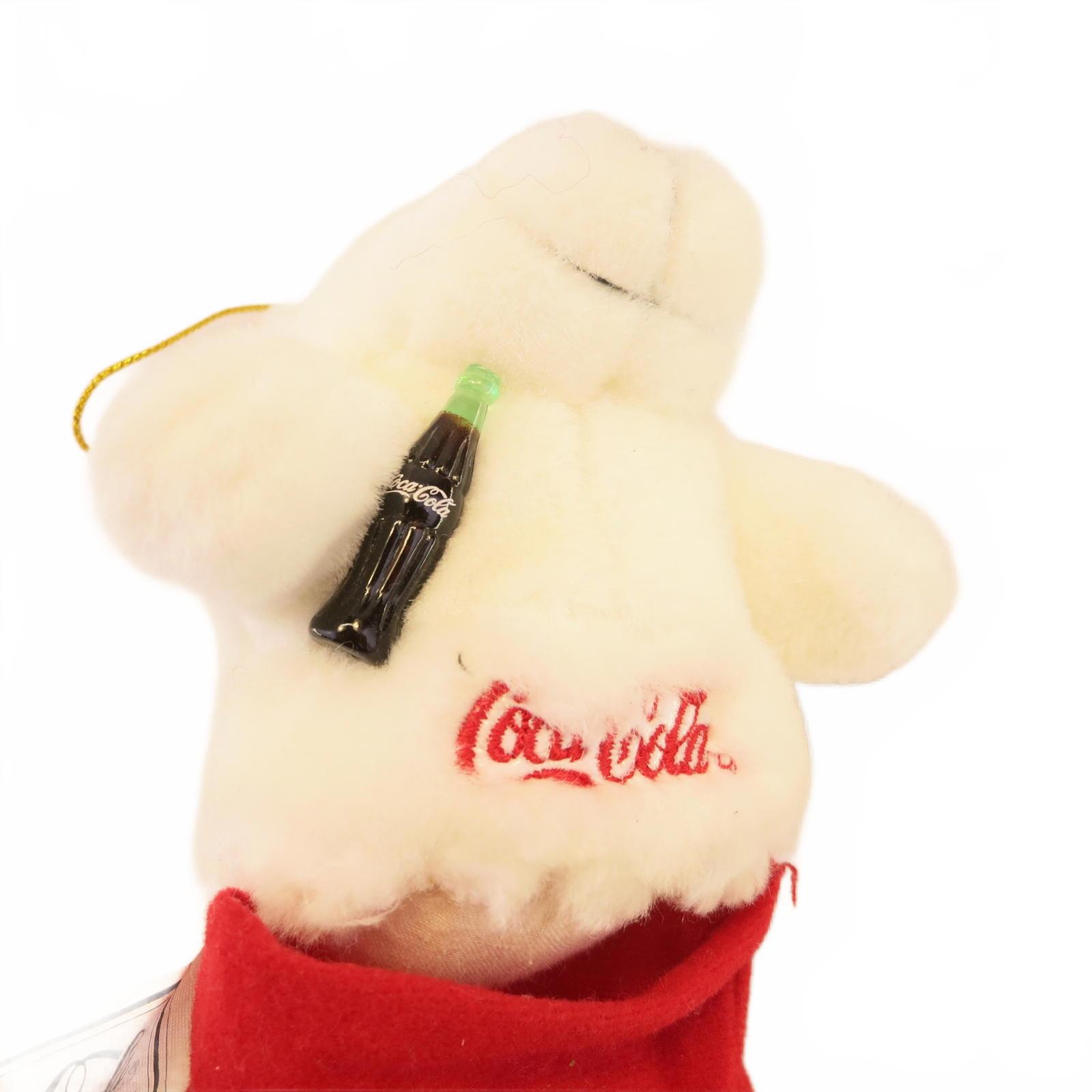 Coca Cola Coke 7” Plush Polar Bear Christmas Ornament Bottle 1997 - Etsy