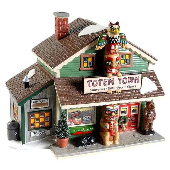 Department 56 Totem Town Souvenir Shop 55053 Snow Village Christmas Village  Collection