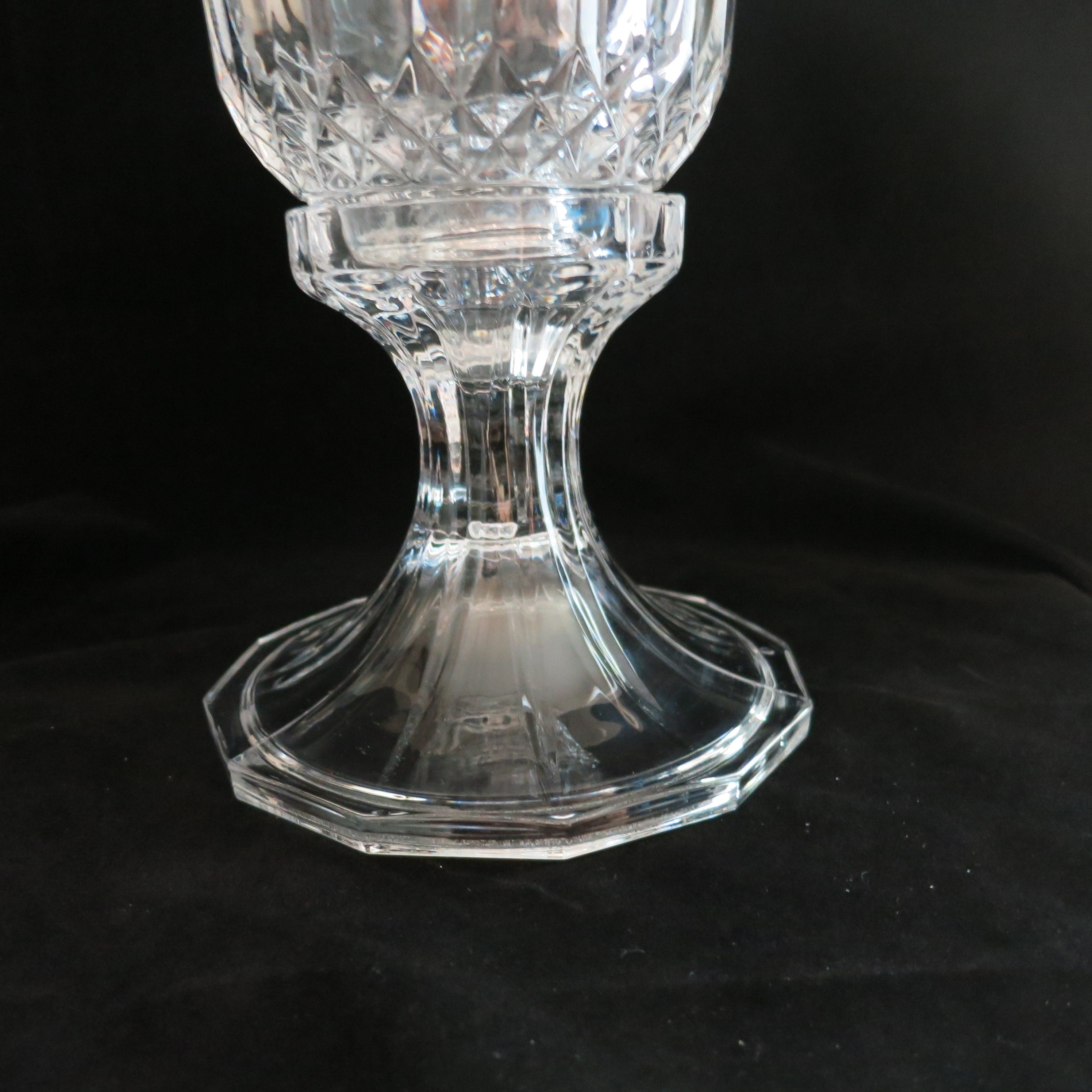 Vintage St. George Hurricane Crystal Fine Crystal Candle Holder