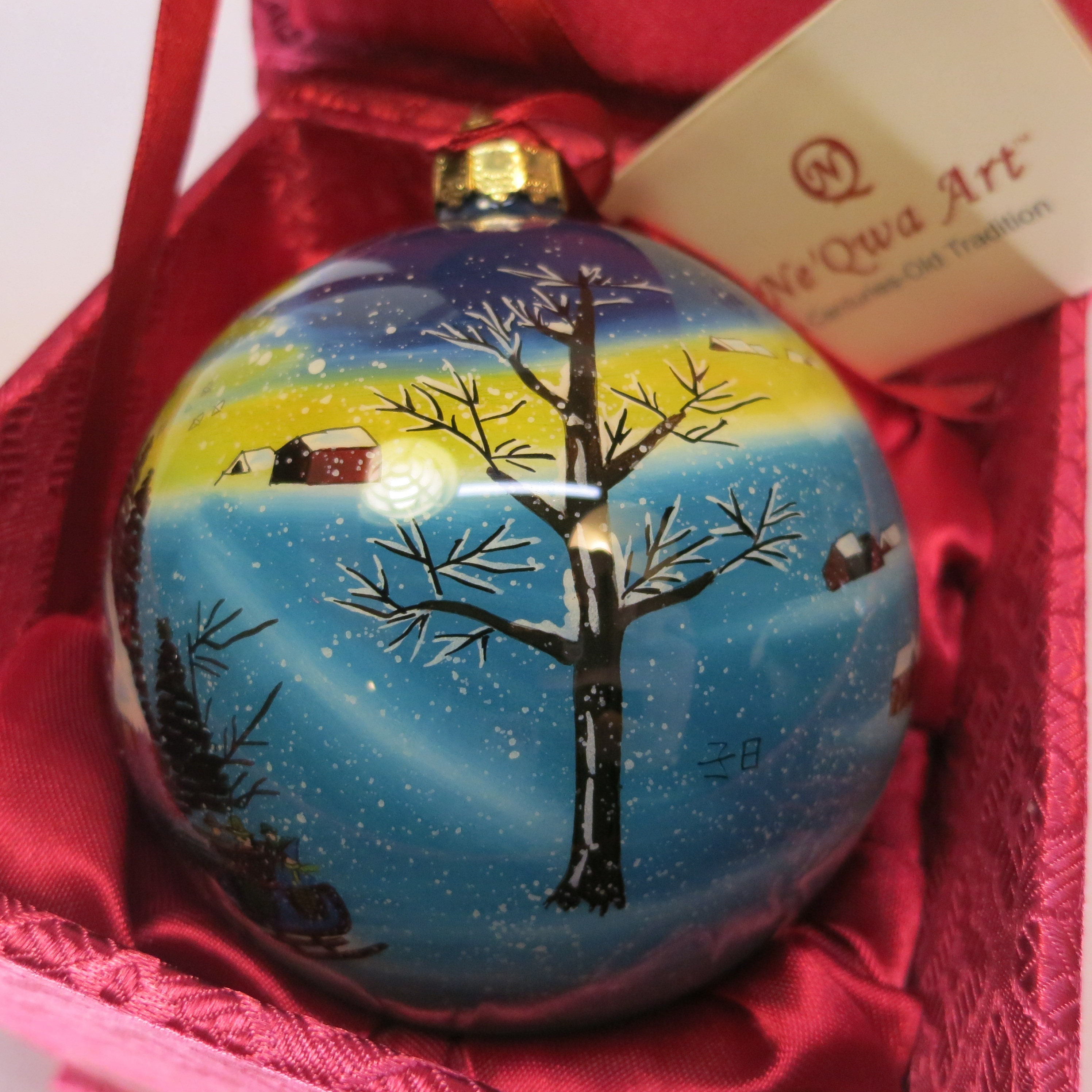 Vintage Ne' Qwa Art Worship by Stewart Sherwood Christmas Ornament