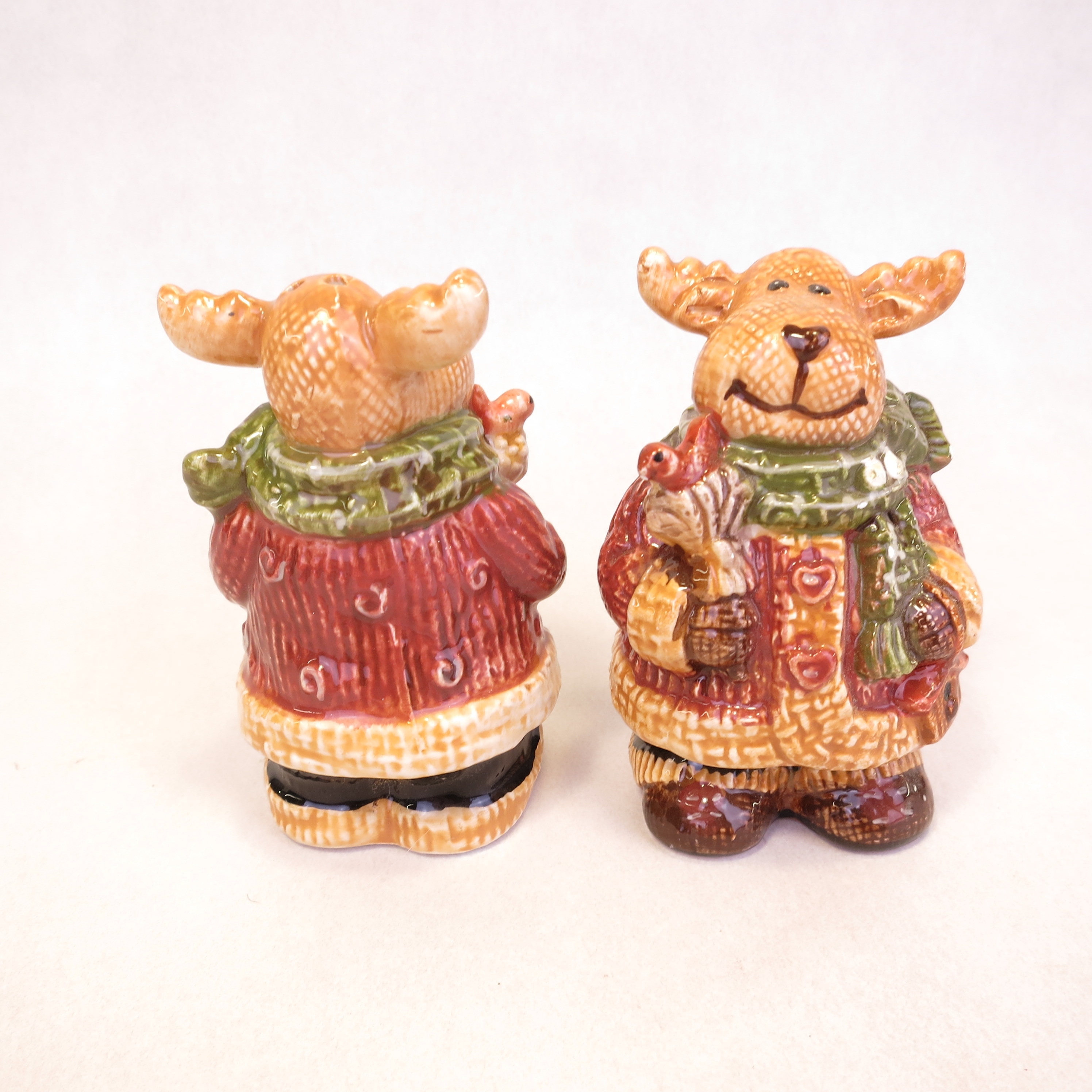 Christmas moose salt and pepper shakers