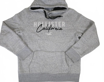 Hollister California Gray Hoodie Sweatshirt Men's Large