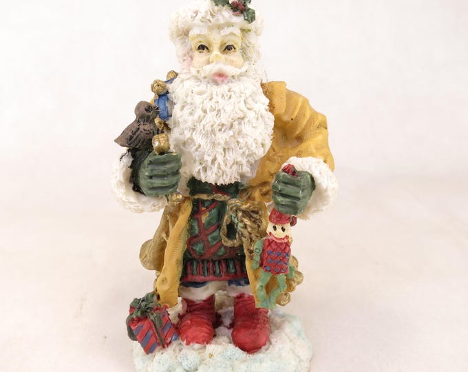 Vintage Santa Claus in Yellow Robe 4.75" Christmas Decor