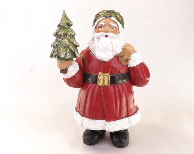 Vintage Santa Claus Hand Painted Ceramic 9.5" Retro Christmas Decor