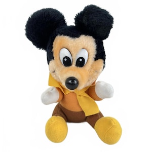 Vintage Disney Mickeys Christmas Carol Stuffed Plush 7" Tiny Tim Mickey Mouse image 1